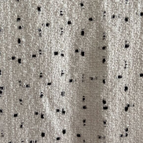 Dainty Jewell’s Winter Vogue White Long Sleeve Modest Tweed Dress with fringe - Picture 4 of 14